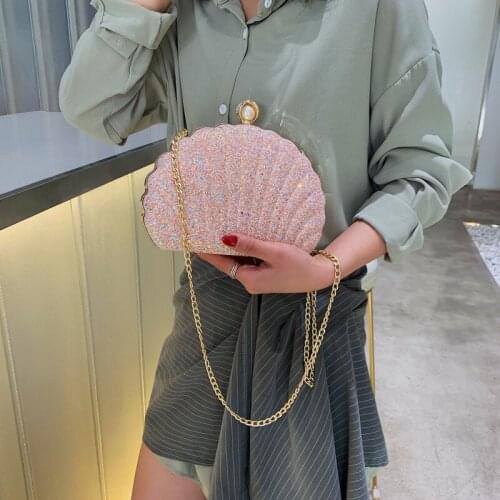 M416 Fashion Temperamental Shell Design Chain Bag For Women Sweet