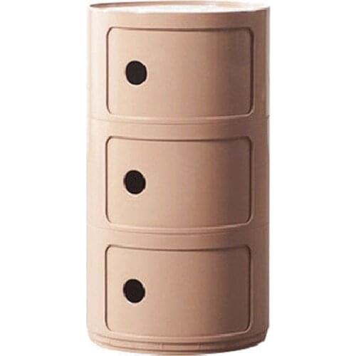 Mini bedside table plastic round storage cabinet bedroom corner storage cabinet simple modern Nordic storage cabinet