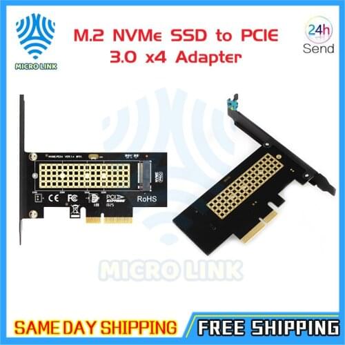 Mlc M.2 NVMe SSD Express Card M Key to PCIE 3.0 X4 Adapter External SSD Support 230-2280 Size M.2 FULL SPEED