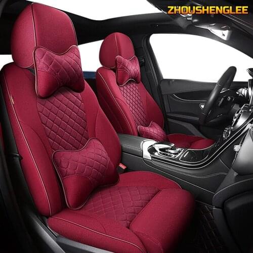 Custom FLAX car seat covers set For BMW 3/4 Series E46 E90 E91 E92 E93 F30 F31 F34 F35 G20 G21 F32 F33 F36 car seats