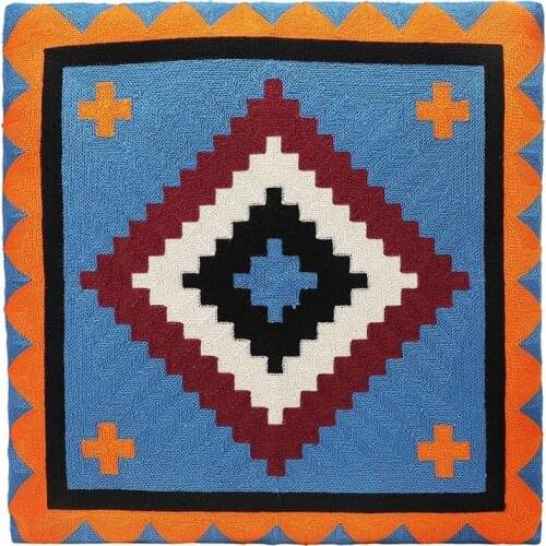 Sofa Cushion Covers,Boho Pillows Covers,Hand-Woven Cotton Linen Throw Cushions Cases, For Bedroom/Home Decor,45X45cm-ABUX