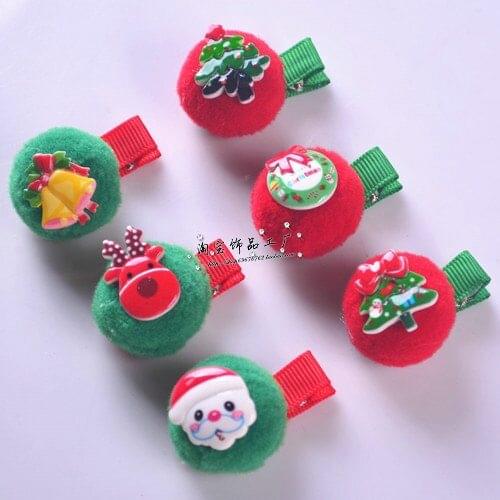 2016 New Princess Christmas hairpin pet dog Christmas tree head ornaments 50pcs/lot