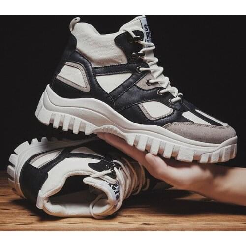 2019 NEW Men Casual Shoes Male High-top Lace-Up Sport Sneakers Outsole Trainer Zapatillas Deportivas Hombr Autumn N9-25