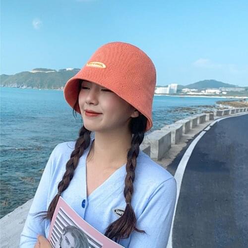 New Hollow Womens bucket hat spring hats fashionable panama Cap Straw hat Womens summer hat womens hats 2021 female cap