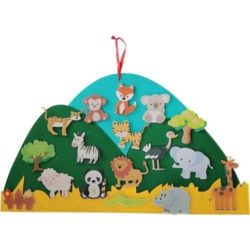 Grassland Felt Toy Diy Horse Elephant Animal Pendant Child Handmade Making Cloth Fabric Felt Material Kids Educational Toy