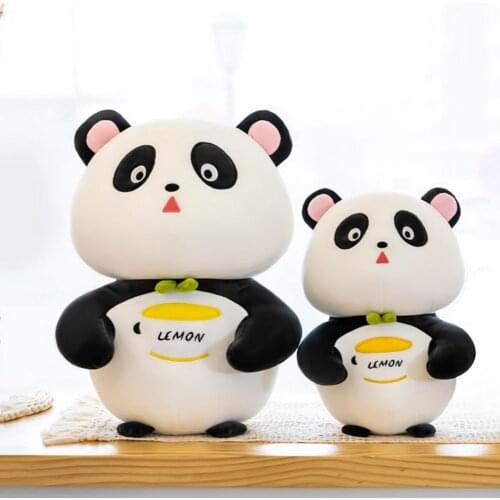 25cm/30cm Creative Non-deforming Panda Plush Cushion Interesting Expression Lovely Cute Panda Plush Pillow for Girl