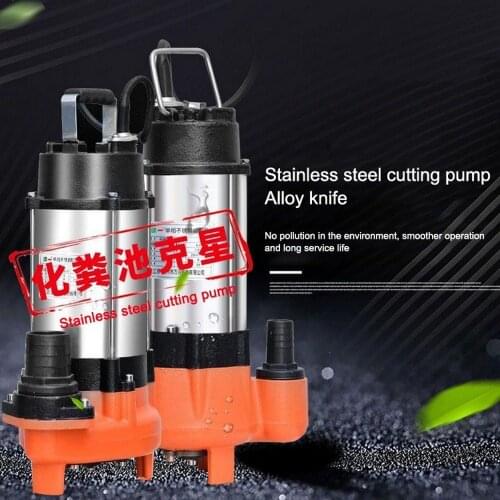 220V 400W Submersible Pump Non-blocking Submersible Dirty Water Pump Jet Pump Bore Sewage Garden Well Tank with 5m Cable