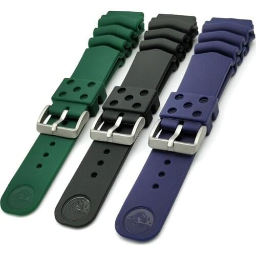 18mm 20mm 22mm Silicone Strap for Seiko Watch Band Men Women Sport Waterproof Diving Rubber Wrist Bracelet Accessories With logo