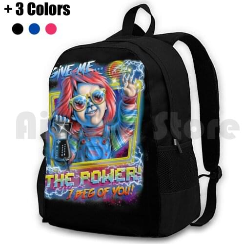 Give Me The Power Outdoor Hiking Backpack Waterproof Camping Travel Chucky Power Power Glove Give Me The Power Damballa Childs