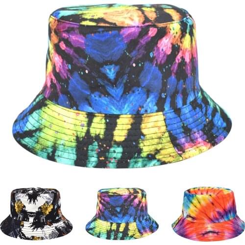 Unisex Fashion Bucket Hats Printing Sunshade Caps Sun Protection Brief Basin Hat Outdoor Casual Hat Kapelusz Rybaka #P2