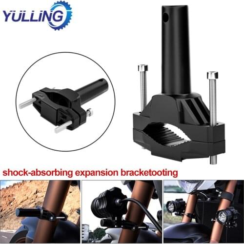 Universal Mount Bracket For Motorcycle Bumper Modified Headlight Stand Spotlight Extension Pole Frame Support Extension Bracket
