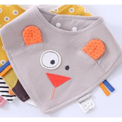 Waterproof Baby Feeding Saliva Drool Triangle Towel Scarf Three-Dimensional Cartoon Drip Scarf Washable Bandana Bib For Newborn