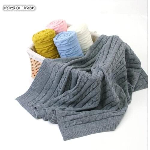 Knitted Baby Blankets Newborn Baby Swaddle Wrap Blanket Manta Bebe Infant Baby Toddler Bedding Stroller Crib Receiving Blanket