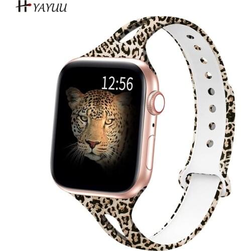 YAYUU Watch Band for Apple Watch 38mm 40mm Fadeless Floral Silicone Thin Replacement Wristband for iWatch Series 6/5/4/3/2/1 SE