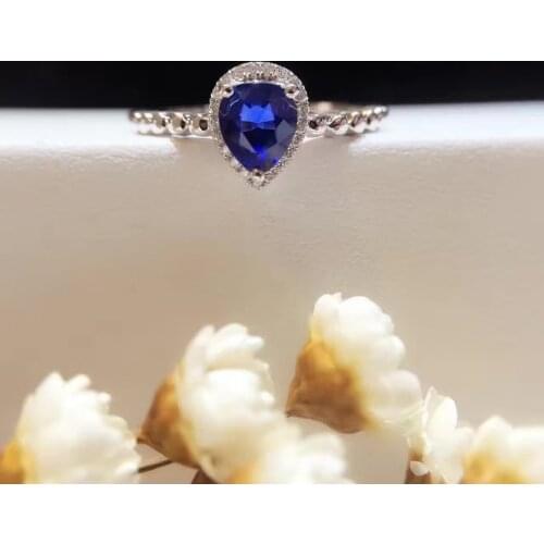 0.635ct+0.063ct 18K Gold Natural Sapphire Women Ring with Diamond Setting 2016 New Fine Jewelry Wedding Band Engagement