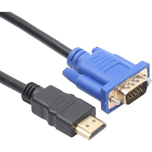 1080P HDMI-VGA M/M Draad 7IY 6Ft 1.8M Vga Hdmi Gold Mannelijk Naar Vga HD-15 Mannelijke Kabel