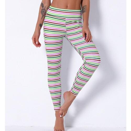 2021 Popular Cartoon Pattern Printing Fitness Bottoming Stitching Exercise Yoga Pants Women