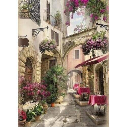 Diamond Embroidery "European Garden Scenery" 5D DIY Diamond Painting Full Square/Round drills Mosaic Wall Art Decoration FG1663