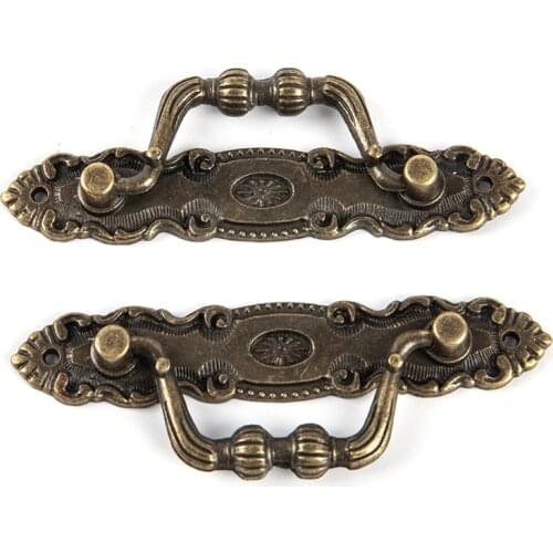 Antique Pull Handles for Drawer Cabinet Door Wooden Chest Box Bin Metal Drawer Pulls Handles Wardrobe Pulls Handles