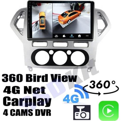 Car Audio Navigation GPS Carplay DVR 360 Birdview Around 4G Android System For Ford Focus MK2 2008~2011