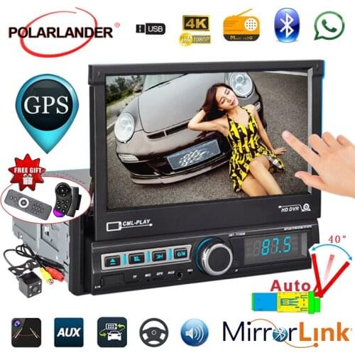 7''1DIN GPS Car MP5 Player FM/AUX/DVR/ Stereo Mirror Link Radio NAVI BluetoothRadio Car auto autoradio