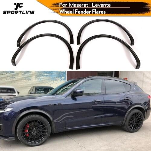 Carbon Fiber Wheel Eyebrow For Maserati Levante 2016 - 2019 Base Sport S Sport 4-Door Wheel Fender Flares Mudguards 4pcs/set