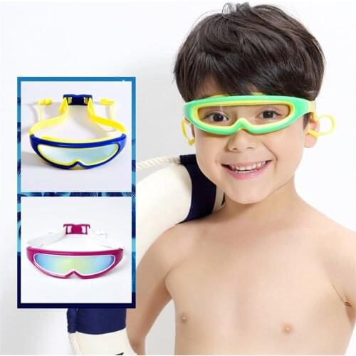 Children Swimming Glasses Professional Boys And Girls Frame Anti-Fog Kids Pool Mask Water Swim Eyewear Silicone Goggles