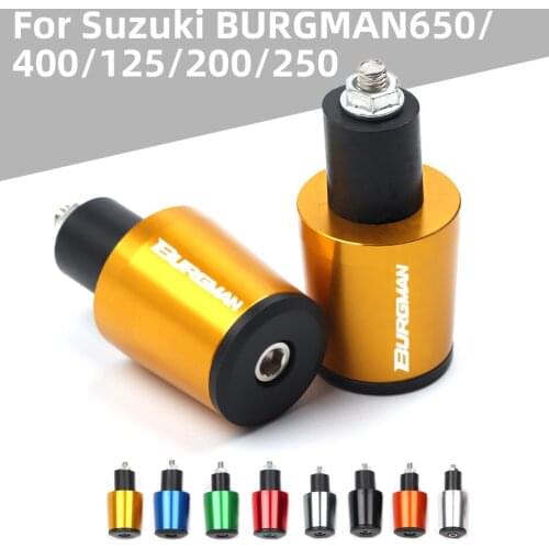 For Suzuki BURGMAN 650 400 125 200 250 7/8 22mm Motorcycle Accessories CNC Aluminum Handlebar Grip End Plug Handle Bar End Cap