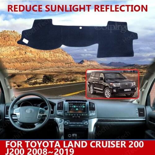 For Toyota Land Cruiser 200 J200 2008~2019 Dashmats Car-styling Accessories Dashboard Cover Pad Carpet sunshade