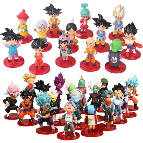 Dragon Ball Z Anime Figure Action Figurine Son Goku Figma Torankusu Vegeta Q Version Model Super Saiyan Statue Toys For Children