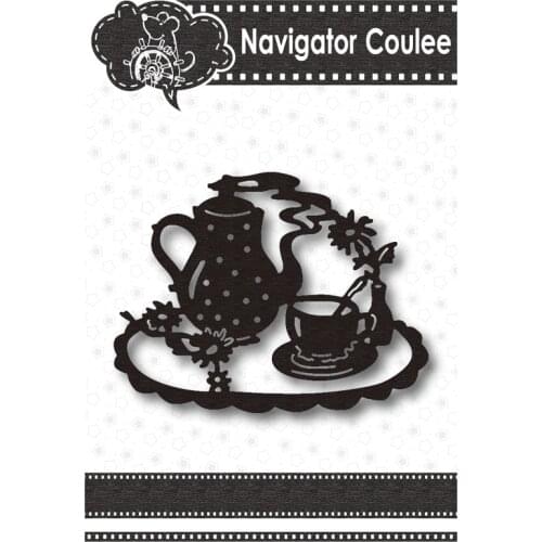 Coffee Teapot Cutting Mould 2021 Dead Scrapbook Metal Die Cutting Mould Template Clear Stamp DIY Craft Creative Cutting