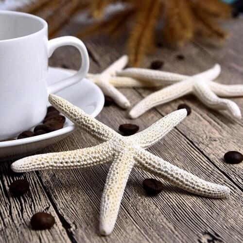 HappyKiss White Natural Starfish Real White Finger Starfish size 10-12cm weddings or party home decoration sea star 10PCS/lot