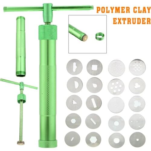 Newest Polymer Clay Extruder Sculpting Tools with 20 Discs Cake Decorating Tool Craft Supplies for Ceramic Clay Pastry