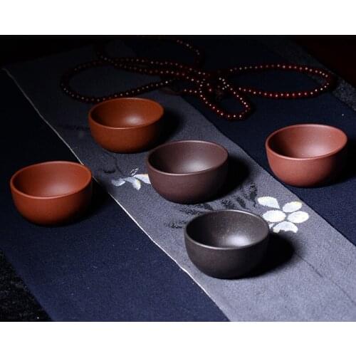 HaoXuan yixing purple sand cup sample tea cup of red mud small purple clay koubei kung fu tea cup bowl