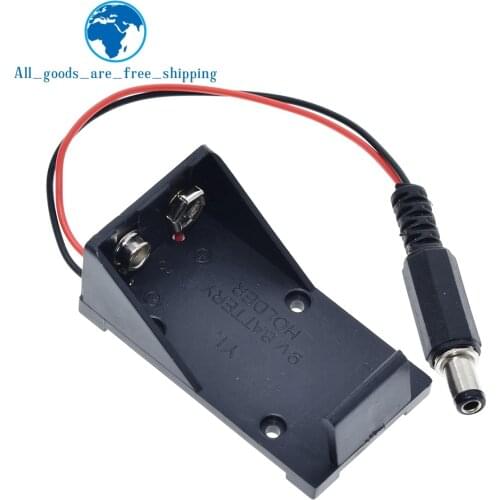 2018 Hot New 9V Battery Holder Box Case Wire with Plug 5.5*2.1mm for Arduino AU