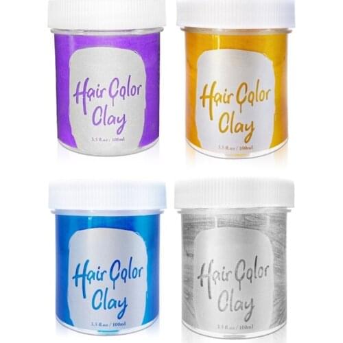MOLF 100g Temporary Hair Color Clay Disposable Instant Hair Dyeing Colored Mud Gel Cream DIY Modeling Hairstyle Styling Wax