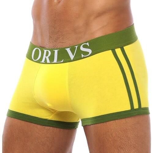 ORLVS Brand 50PC/LOT Wholesale Mesh Men Underwear Solid Boxers Men Shorts Cotton Breathable Quick Dry Men Boxers Male Sleepwear