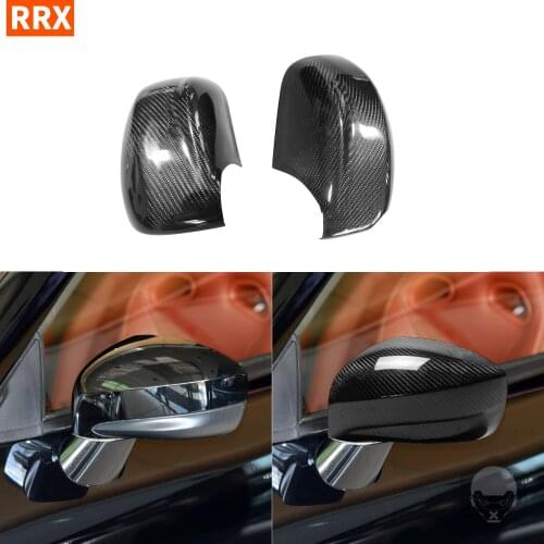 For GTR R35 2008-2016 Real Black Carbon Fiber Sticker Rearview Mirror Covers Caps Modified Protector Extertiors Car Accessories