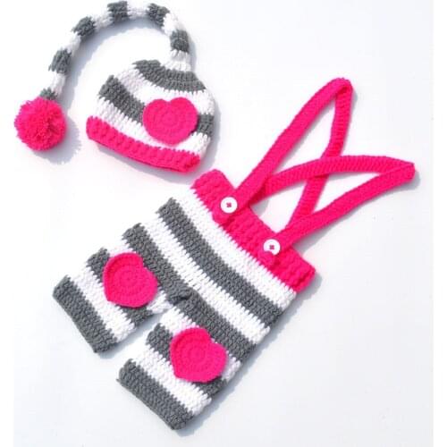 New Handmade Knitting Soft Hat Pants Set Baby Clothing Accessories For 0-3 Months Newborn Baby Photography Props
