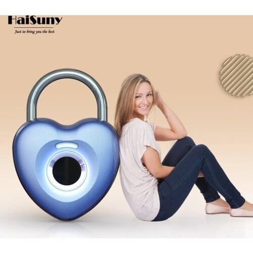 New Smart Fingerprint Padlock Bike Travel Luggage Smart Lock Anti-theft Intelligent Electronic Lock Portable Small door lock