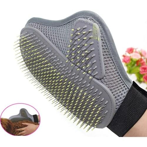 Pet Grooming Glove Hair Removal Mitts Gentle Brush Comb Pin Brush Cat Dog Long Short Fur Hair For Relax Muscles Pet Bath Brush