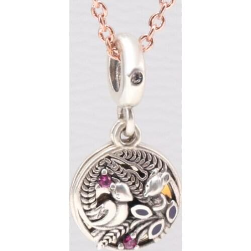 Bewill S925 Sterling Silver Pendant Always By Your Side Charm Fit Original Beads Necklace