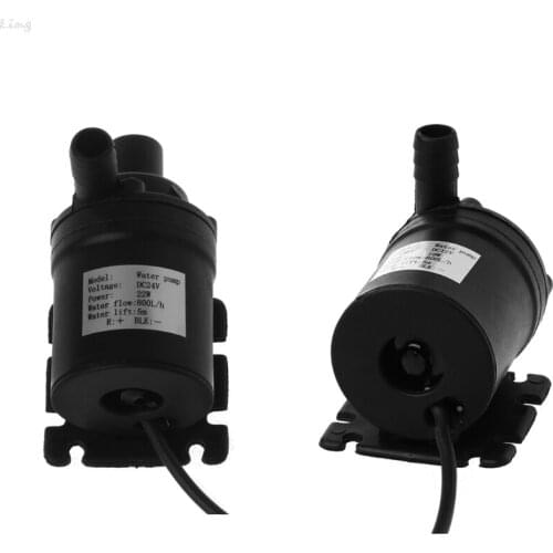 800L/H 5m DC 12V Solar Brushless Motor Water Circulation Submersible Water Pump Black