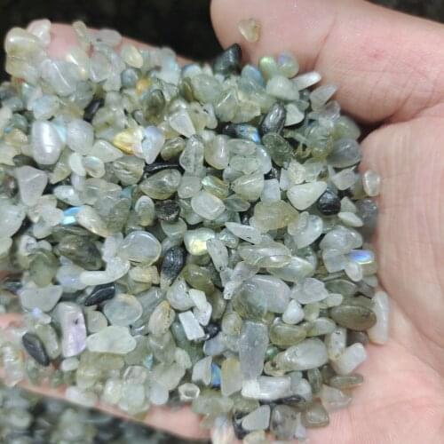 Natural Energy Reiki Pull Feldspar Crystal Crushed Stone Fish Tank Aquarium Garden Healing Energy Stone Decoration