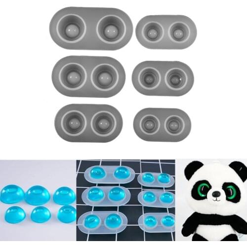 6 Sizes Doll Eye Silicone Molds Epoxy Resin Mold Toy Eye Casting Mould for DIY Crafts Jewelry Making Pendants Toy Decorations