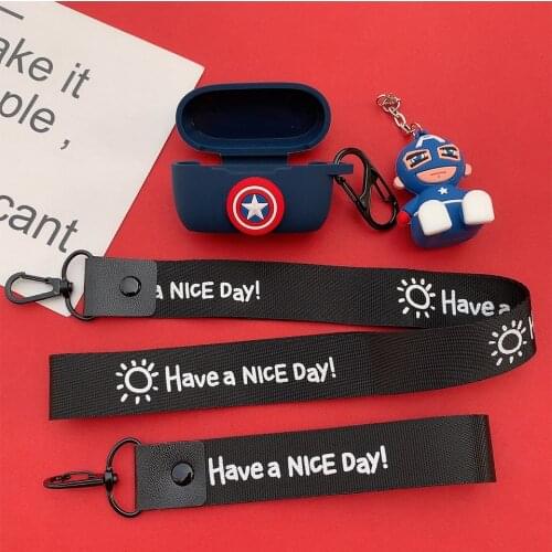 Cute Cartoon Silicone Cover for Jabra Elite 75T Case Wireless Headphone Case Bluetooth Earphone Charging Box Shell Headset Bag