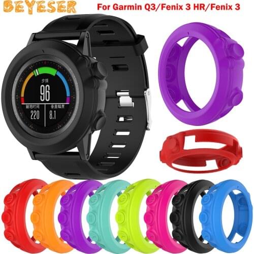 Fashion Silicone Protective Sleeve Case For Garmin Q3/Fenix 3 HR/Fenix 3 Smart Watch Frame Cover Shell Replacement Protector
