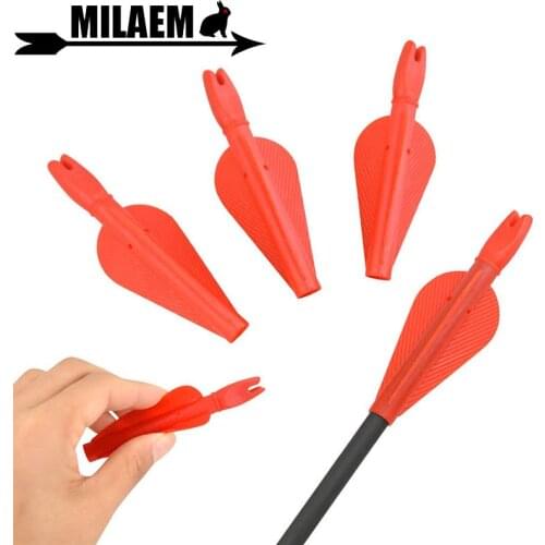 Archery Connected Arrow Cams Fletching Arrow Nock With Arrow Feather for 8mm Wooden Fiberglass Arrow Shaft Shooting Accessories