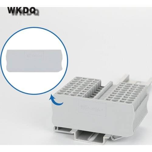 D-ST2.5-4 End Cover ST Series Din Rail Terminal Blocks End Cover Plate L72/H29.5/W2.2mm Connector