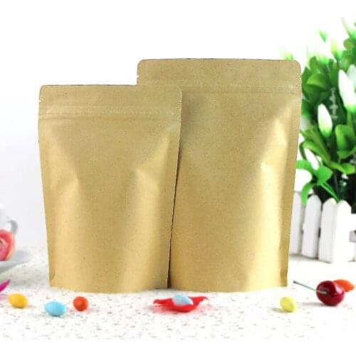 15*24+4 CM kraft paper thickened food bag melon seed tea sealed plastic bag